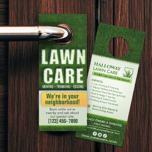 Professional Lawn Care Service Flyer Door Hanger