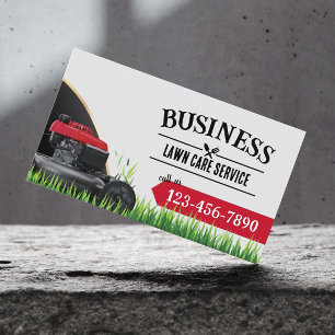 Professional Lawn Mower Landscaping & Lawn Care Business Card