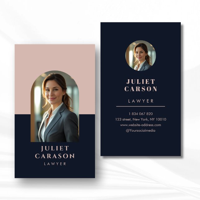 Professional Lawyer Arch Photo  Business Card (Creator Uploaded)