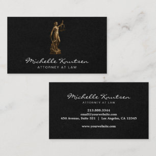 Professional Lawyer Attorney luxury Black Gold     Business Card