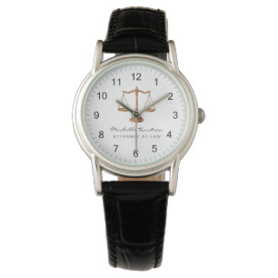 Professional Lawyer Attorney luxury Gold White Watch