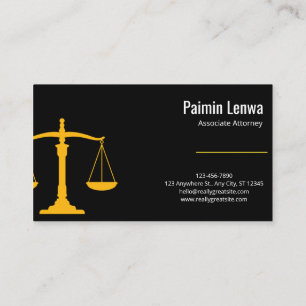 Professional Lawyer Business Card Attorney
