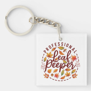 Professional Leaf Peeper Autumn Colourful Leaves Key Ring