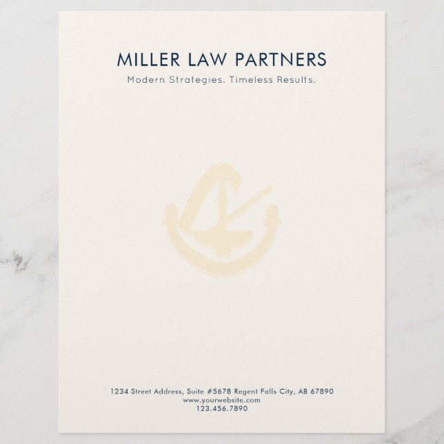 Professional Legal Business Letterhead (Front)