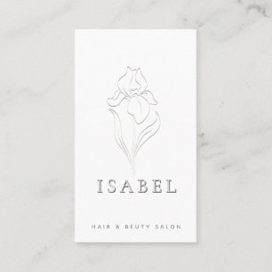 Professional letterpress floral monogram Qr code Business Card