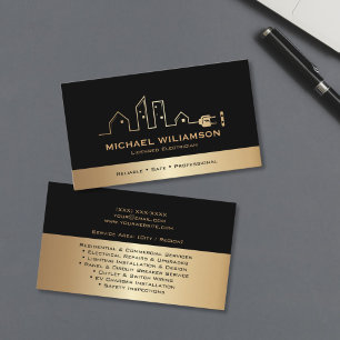 Professional Licensed Electrician Electrical Work Business Card