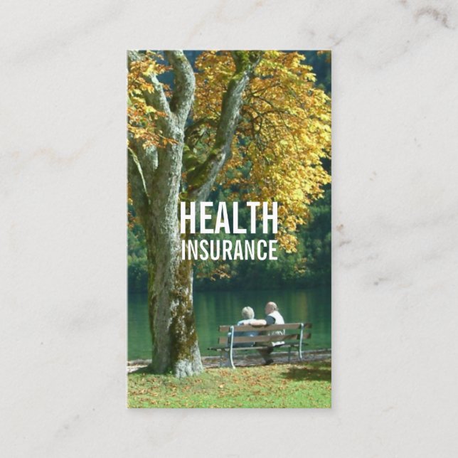 Professional Life Insurance Agent Business Card (Front)