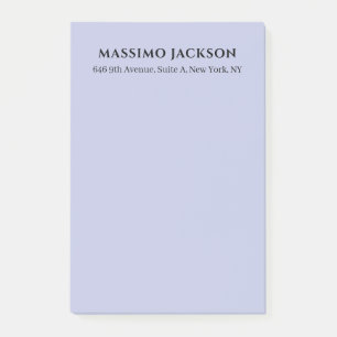 Professional lilac color modern minimalist name post-it notes