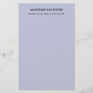 Professional lilac color modern minimalist name stationery