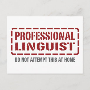 Professional Linguist Postcard
