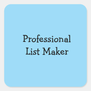 Professional List Maker Square Sticker