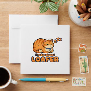Professional Loafer Funny Sleeping Cat Envelope