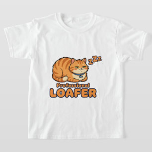 Professional Loafer Funny Sleeping Cat T-Shirt