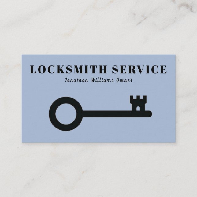 Professional Locksmith Service Business Card (Front)