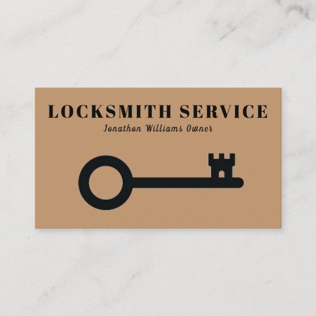 Professional Locksmith Service Business Card (Front)