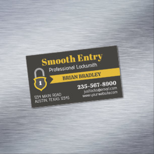 Professional Locksmith Services Magnetic Business Card