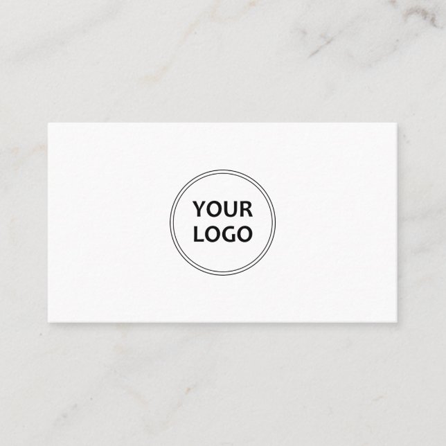 professional logo black white business card (Front)