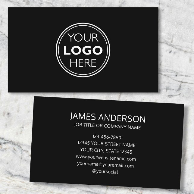 Professional Logo Business Card Minimalist Black (Creator Uploaded)