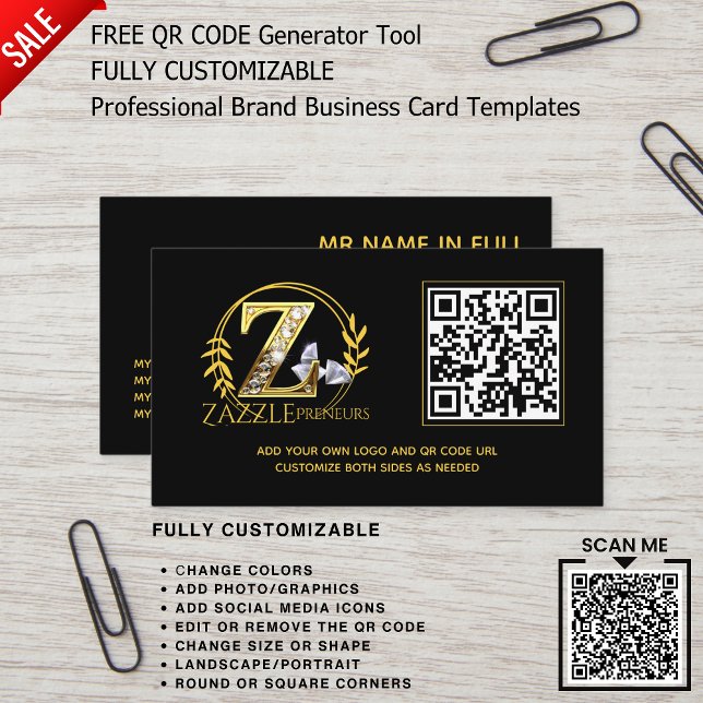 PROFESSIONAL LOGO DESIGN CUSTOM BRANDED QR CODE BUSINESS CARD (Scan the code to view the FULL collection)