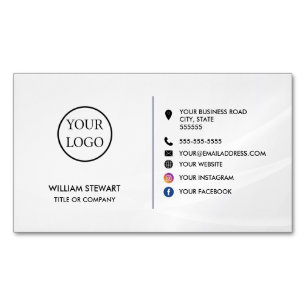 Professional Logo Minimalist Social media Website Magnetic Business Card