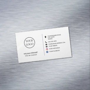 Professional Logo Minimalist Social media Website Magnetic Business Card
