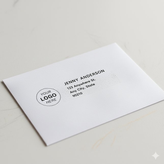 Professional Logo Modern Business Return Address  Self-inking Stamp (Creator Uploaded)