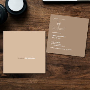 Professional Logo Modern Simple Minimalist Square Business Card