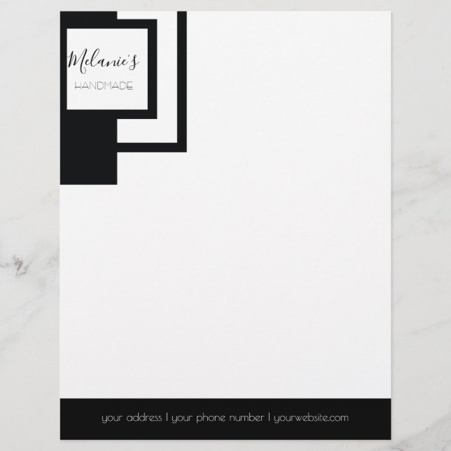 Professional Logo - Monochrome Archectural Custom Letterhead (Front)