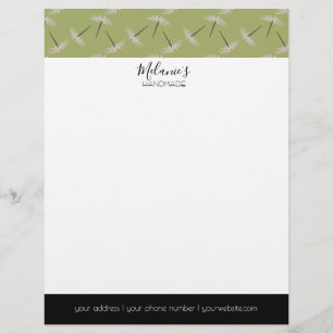 Professional Logo - Pixie Floral Pattern Custom Letterhead