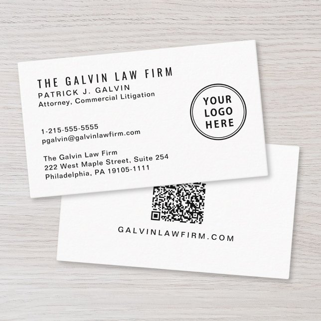 Professional Logo QR Code Company Employee Business Card (Capture attention, make connections, and leave a lasting impression with our modern QR business card)
