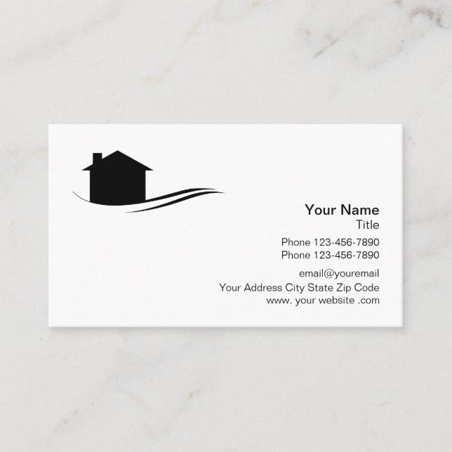 Professional Logo Real Estate Business Card (Front)