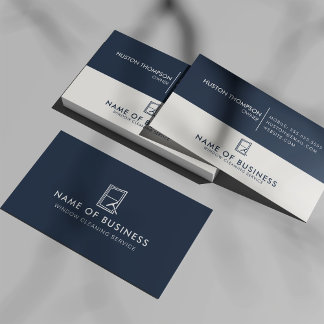 Professional Logo Window Cleaning Service Business Card