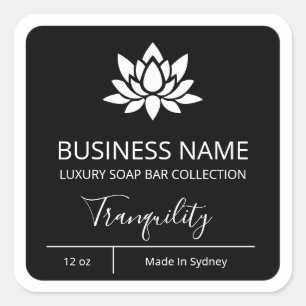 Professional Lotus Black Soap Bar Product Labels