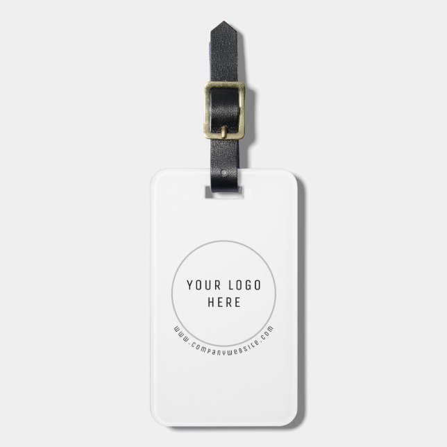 Professional Luggage Tag w/ leather strap (Front Vertical)