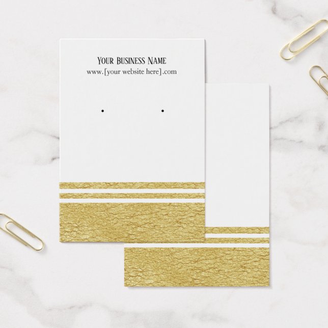 Professional Luxe Faux Gold Earring Display Cards (Office)
