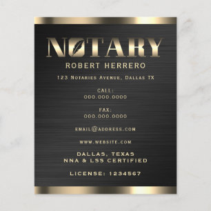 Professional luxurious faux metallic notary flyer