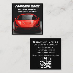 Professional Luxury Auto Detailing Car Cleaning  Square Business Card