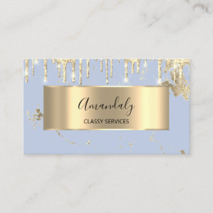 Professional Luxury Gold Royal Marble Blue Business Card