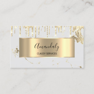 Professional Luxury Gold Royal Marble Grey Business Card