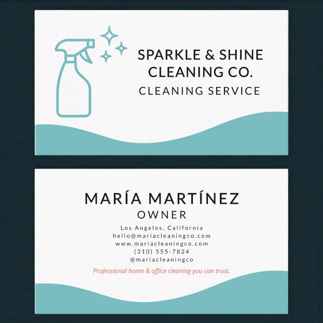 Professional Maid & House Cleaning Service Business Card (Creator Uploaded)