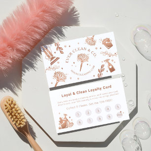 Professional Maid & House Cleaning Tools/Supplies  Loyalty Card