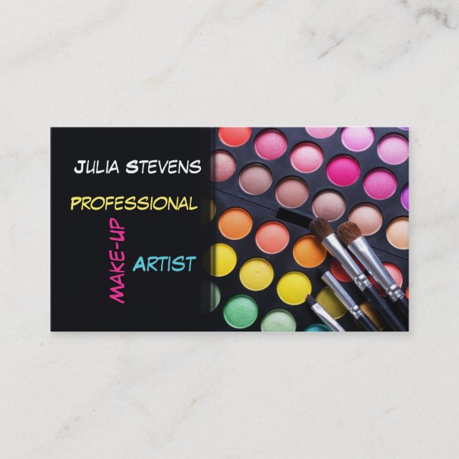 Professional Make-up Artist, Beauty Salon Card (Front)