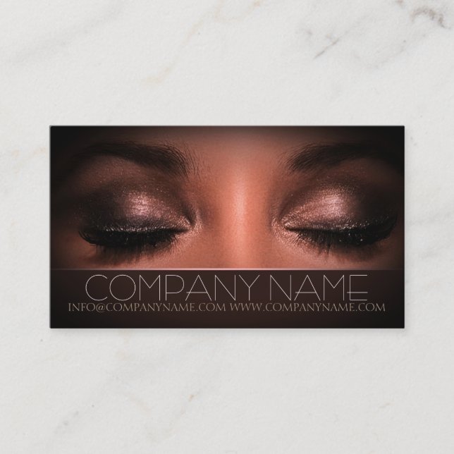 Professional Make-up Artist Face Eyes Beauty Salon Business Card (Front)