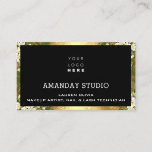 Professional Makeup Appointment Card Gold Logo LUX