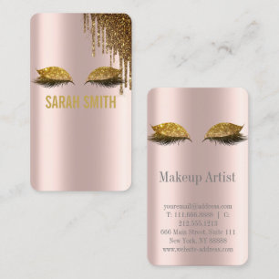 Professional makeup artist and eyelash expert business card