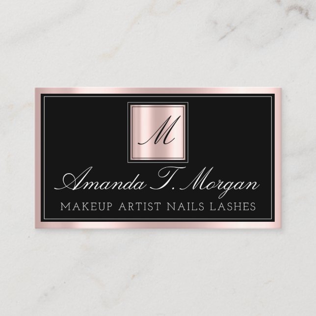 Professional Makeup Artist Appointment Event VIP Business Card (Front)
