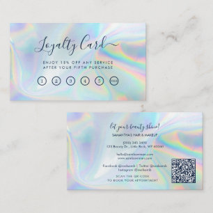Professional Makeup Artist Beauty Salon Modern Loyalty Card