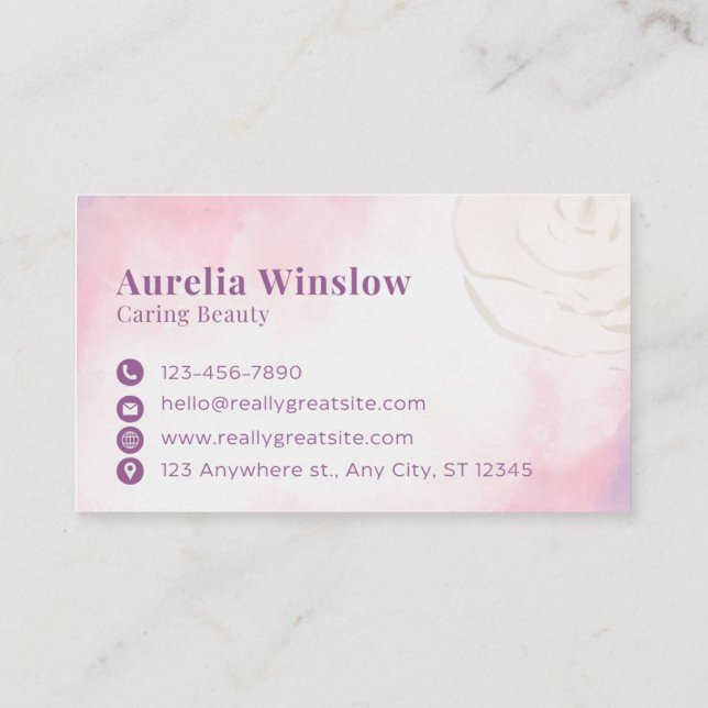 Professional Makeup Artist Business Card (Back)