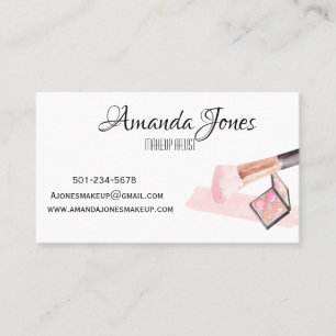 Professional makeup artist business card blush