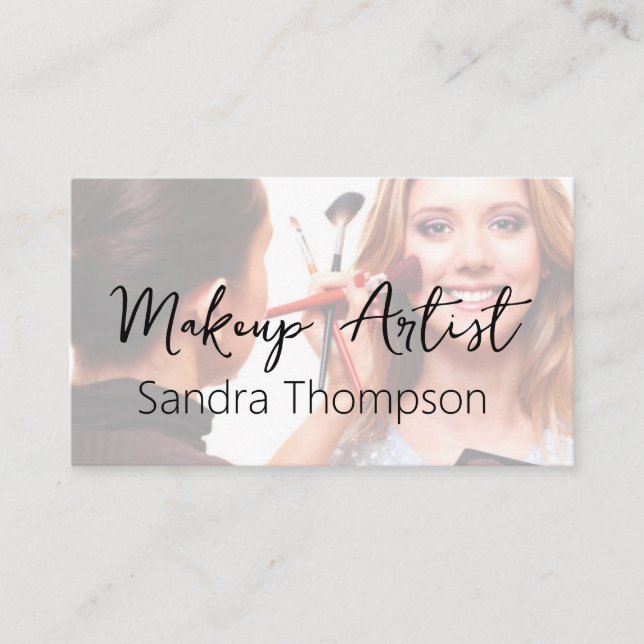 Professional Makeup Artist Business Cards (Front)